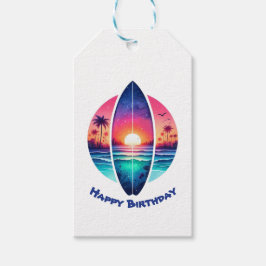 Etiqueta Para Presente Surfboard no Sunset