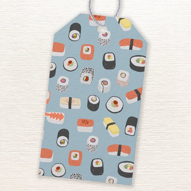 Etiqueta Para Presente Sushi Nigiri Maki Roll (Japanese sushi fun food themed gift tag)