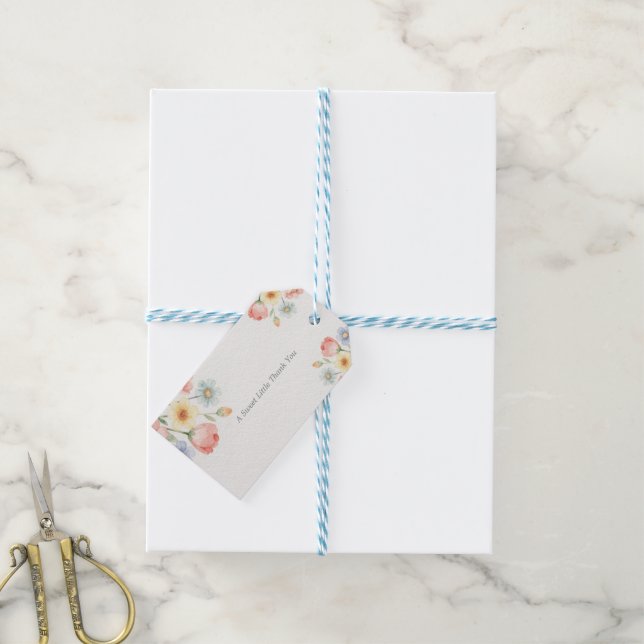 Etiqueta Para Presente Sweet Bloom Invitation (Com cordão)