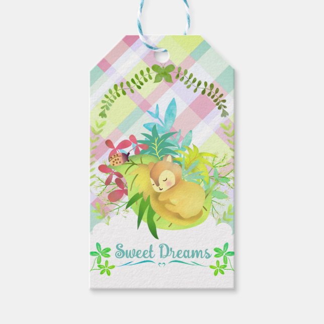 Etiqueta Para Presente Sweet Dreams Squirrel Baby (Frente)