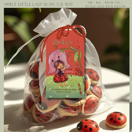 Etiqueta Para Presente Sweet Little Lady Ladybug Baby Shower Favor Tag