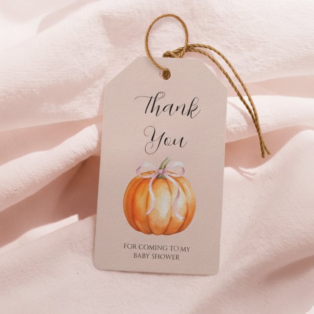Etiqueta Para Presente Sweet Little Pumpkin Girl Baby Shower (Criador carregado)