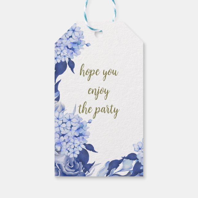 Etiqueta Para Presente Sweet Shower Spring purple Floral Wedding (Verso)