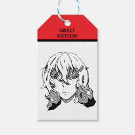 Etiqueta Para Presente Sweet Sixteen Lineart