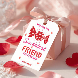 Etiqueta Para Presente Sweetest Friend Valentine Gift Tag Candy Theme