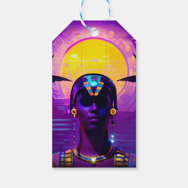 Etiqueta Para Presente Synthwave Pharaoh (Frente)