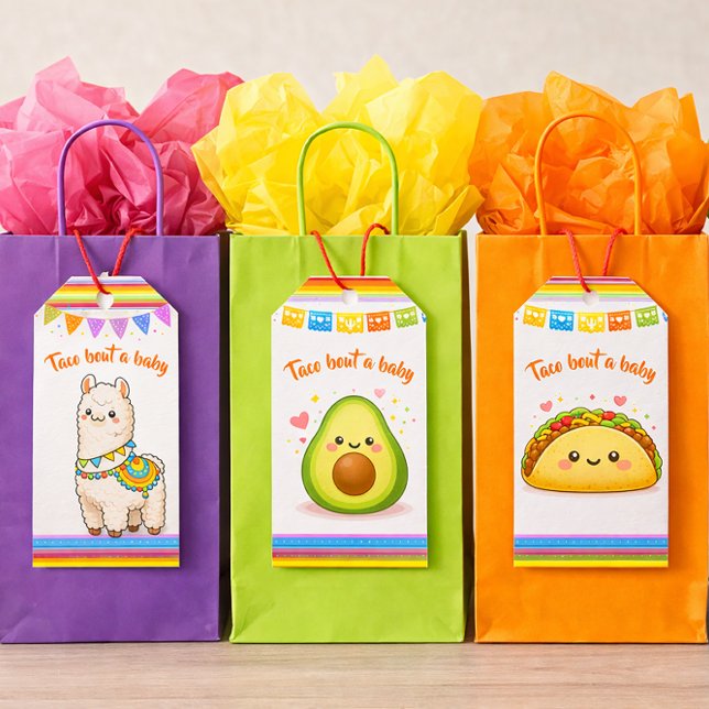 Etiqueta Para Presente Taco bout a Baby Shower Avocado (Criador carregado)