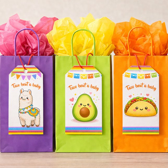 Etiqueta Para Presente Taco bout a Baby Shower Llama (Criador carregado)