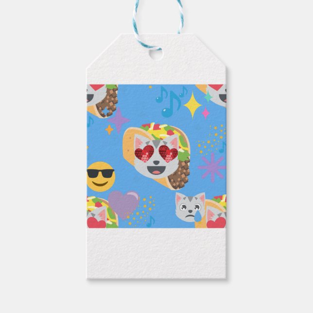 Etiqueta Para Presente taco cat emoji (Frente)