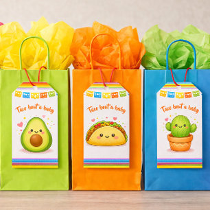 Etiqueta Para Presente Taco sobre um Cacto de Chá de Bebê