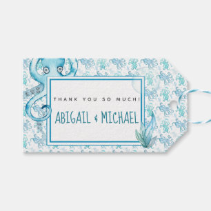 Etiqueta Para Presente Tag bonito do favor do chá de fraldas do polvo do