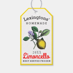 Etiqueta Para Presente Tag caseiro da garrafa do vintage de Limoncello