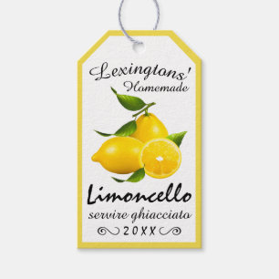 Etiqueta Para Presente Tag caseiro do cair da garrafa de Limoncello