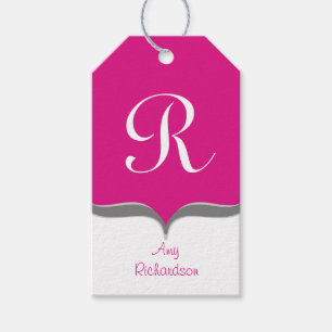 Etiqueta Para Presente Tag cinzentos brancos do presente do nome do