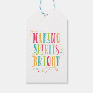 Etiqueta Para Presente Tag colorido do presente de época natalícia dos