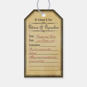 Etiqueta Para Presente Tag da poção da cura do vampiro do vintage do Di