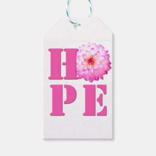 Etiqueta Para Presente Tag Dahlia Foto HOPE Gift Rosa