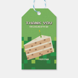 Etiqueta Para Presente Tag de agradecimento da festa de jogador pixelado