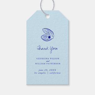 Etiqueta Para Presente Tag de Favor do Casamento de Shell do Mediterrâneo