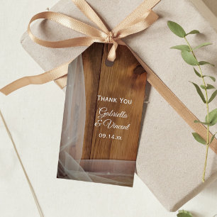 Etiqueta Para Presente Tag de madeira do favor do casamento do país do