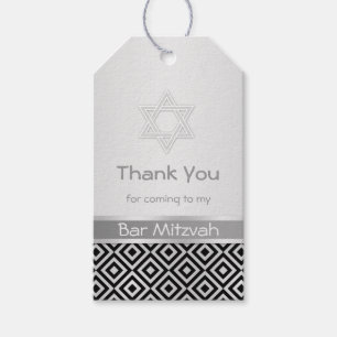 Etiqueta Para Presente Tag de prata do presente de Mitzvah do bar do