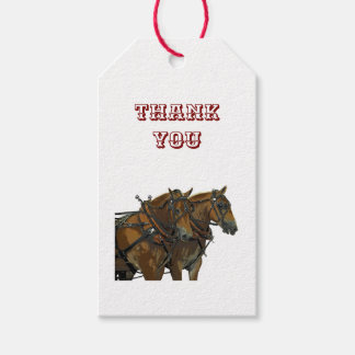Etiqueta Para Presente Tag de Presente da Equipe de Cavalo de Tração Belg