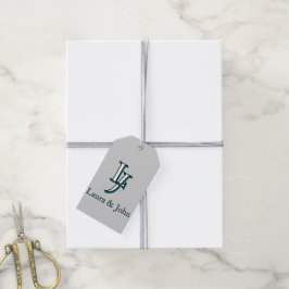 Etiqueta Para Presente Tag de Presente de Amor com Iniciais e Nomes de Ca