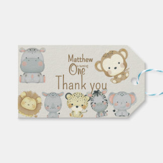 Etiqueta Para Presente Tag de Presente de Aniversário Boho Safari