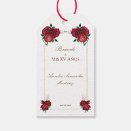 Etiqueta Para Presente Tag de presente de lembrança de Quinceañera Vermel