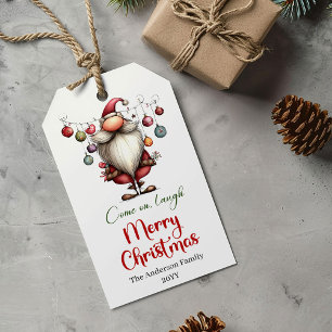 Etiqueta Para Presente Tag de presente de Papai Noel engraçado e capricho