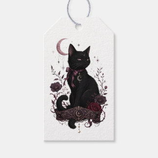 Etiqueta Para Presente Tag de Presente Gótico de Gato Preto