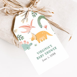 Etiqueta Para Presente Tag de Presente para Chá de Bebê de Dinossauro Fof
