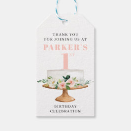 Etiqueta Para Presente Tag de Primeiro Aniversário do Bolo Moderno