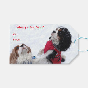 Etiqueta Para Presente Tag descuidados do presente do Natal do Spaniel de