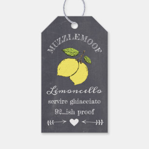 Etiqueta Para Presente Tag   do cair da garrafa de Limoncello do olhar do