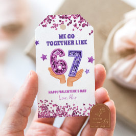 Etiqueta Para Presente Tag do dia dos namorados lantejoulas roxo rosa 67