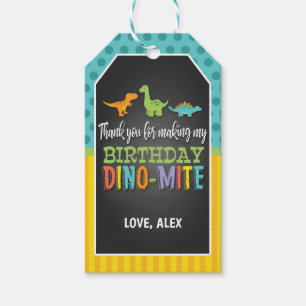 Etiqueta Para Presente Tag do favor do aniversário do dinossauro