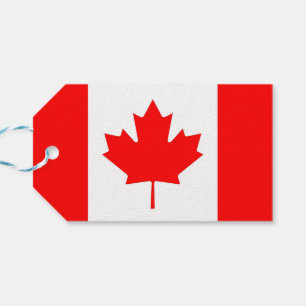 Etiqueta Para Presente Tag do presente com a bandeira de Canadá