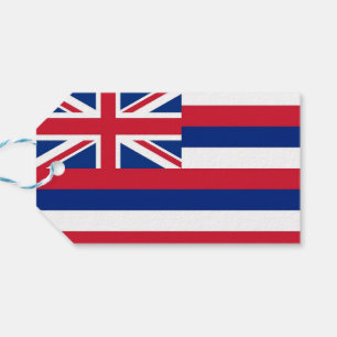 Etiqueta Para Presente Tag do presente com a bandeira do estado de Havaí