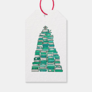 Etiqueta Para Presente Tag do presente da árvore do livro de Natal