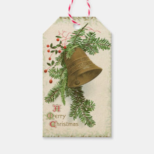 Etiqueta Para Presente Tag do presente de Bell do natal vintage