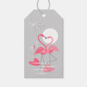 Etiqueta Para Presente Tag do presente do amor do flamingo