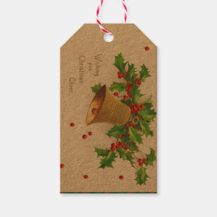 Etiqueta Para Presente Tag do presente do elogio do natal vintage,