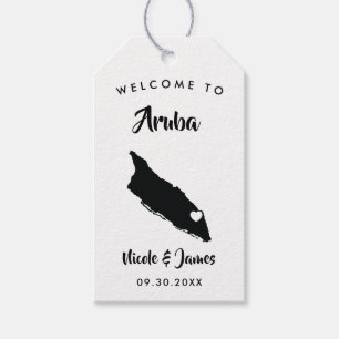 Etiqueta Para Presente Tag do saco da boa vinda do casamento de Aruba,