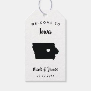 Etiqueta Para Presente Tag do saco da boa vinda do casamento de Iowa para