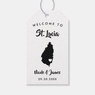 Etiqueta Para Presente Tag do saco da boa vinda do casamento de St Lucia,