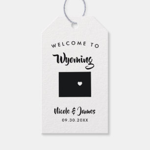 Etiqueta Para Presente Tag do saco da boa vinda do casamento de Wyoming,