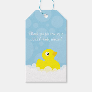 Etiqueta Para Presente Tag Ducky de borracha do presente - azul