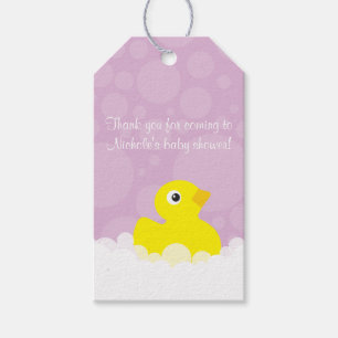 Etiqueta Para Presente Tag Ducky de borracha do presente - Lilac