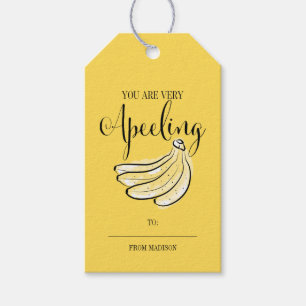 Etiqueta Para Presente Tag engraçado do presente dos namorados da banana